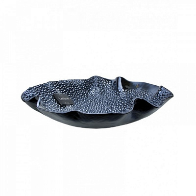 Фруктовниця Yalos Murano BUBBLE 13 см чорна з перламутром