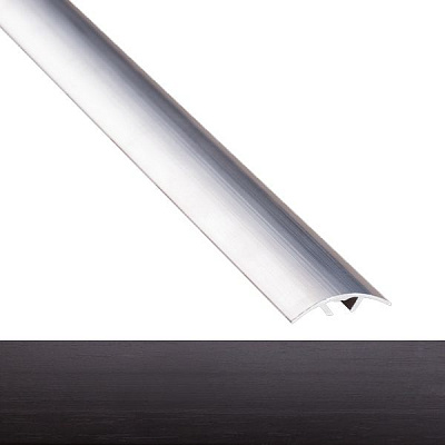 Поріжок алюмінієвий 6-А Лугалпроф радіальний приховане кріплення 5х30x900 мм дуб венге