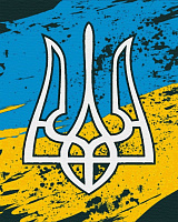 Картина по номерам Малый герб Украины 40x50 см Riviera Blanca 