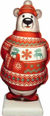 Прикраса новорічна на підставці Ведмідь 30 см