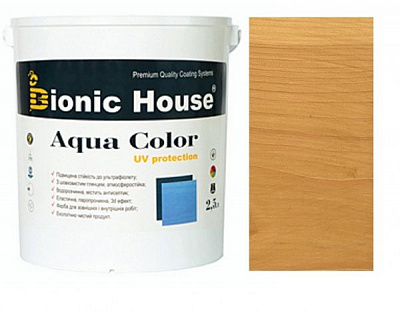Лазур Bionic House лесуюча універсальна Aqua Color UV protect дуб шовковистий мат 2,5 л
