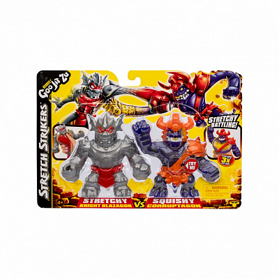 Игрушка-антистресс GooJitZu Блейзагон и Корруптогон (Стретч Страйкерс) 123649