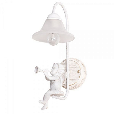 Бра Arte Lamp 1x60 Вт E27 белый/золото A1133AP-1WG 