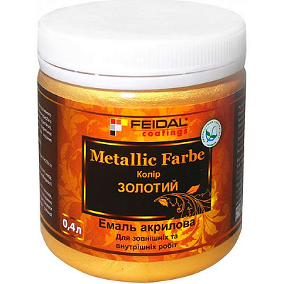 Декоративная краска Feidal Metallic Farbe золото 0.4 л