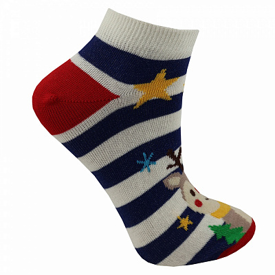 Носки детские унисекс Premier Socks с полосками Олени р. 22–24 разноцветный/в полоску
