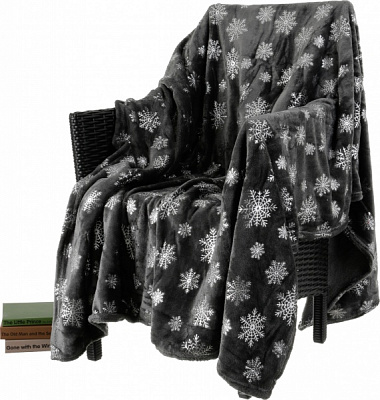 Плед Basic Glitter Snow 150x190 см сірий із білим La Nuit