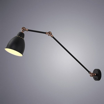 Бра Arte Lamp 1x60 Вт E27 чорний A2055AP-1BK