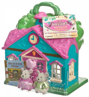 Игровой набор Li'l Woodzeez Школа и семья мышей 6101M 