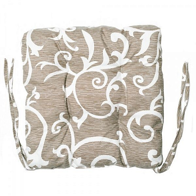 Подушка на стул квадратная 36х36х5 бежевая