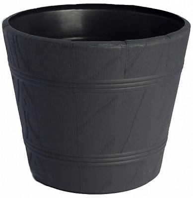 Вазон пластиковий Form Plastic Дерево Ельба-6 круглий 25 л антрацит матовий (0905-014)