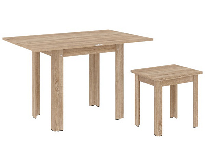 Стол раскладной 1200(800)х750(770)х800(600) дуб сонома 