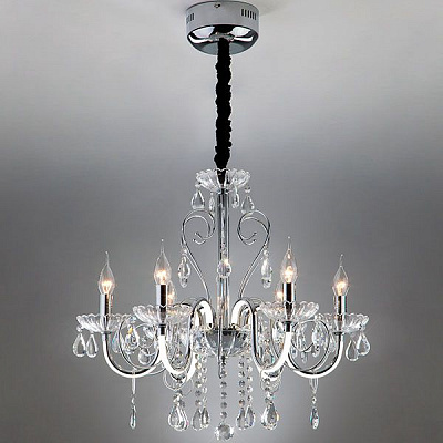 Люстра підвісна Strotskis Liberty пульт ДК LED 22.5 Вт 6x60 Вт E14 хром 411/6