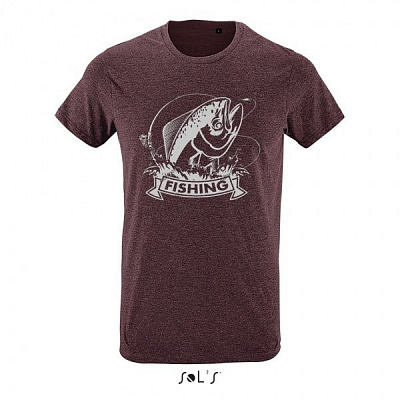 Футболка Sol's Regent fit Fishing р. XL теплий винно-червоний