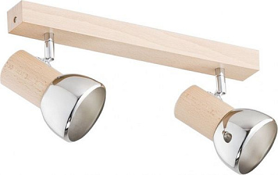 Спот ALFA Santo 2x60 Вт E27 дерево светлое 24242 