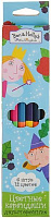 Карандаши цветные двухсторонние Ben & Holly's Little Kingdom 6 шт. 12 цветов Перо