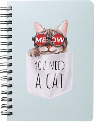 Блокнот Сучасні коти у моді 10,5x14,5 см