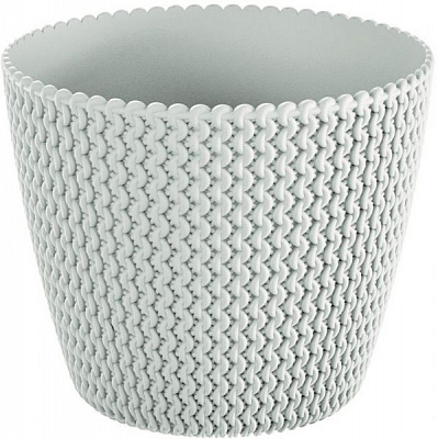 Горщик пластиковий Prosperplast Splofy круглий 0,9л білий (11700-449)