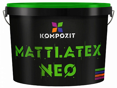 Краска интерьерная латексная Kompozit MATTLATEX NEO глубокий мат база С 1,4кг