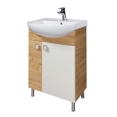 Тумба Мойдодыр Домино 60 Craft с умывальником Colombo Proxy 60 напольная