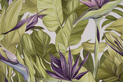 Обои виниловые на бумажной основе Славянские обои Expromt Зелень 5883-05 0,53x10,05 м