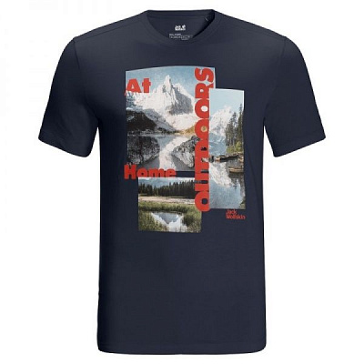Футболка Jack Wolfskin LAKE MORNING T M 1807771-1010 р. L синій