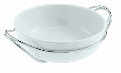 Блюдо круглое c держателем LIVING 27 см нержавеющая сталь Sambonet 