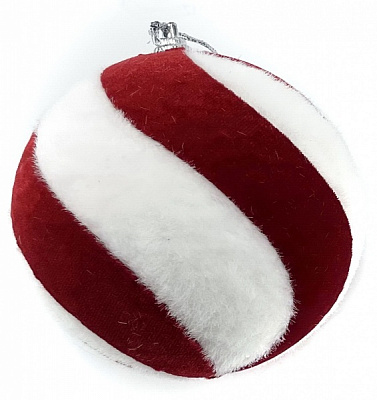 Куля пінопластова завиток d 100 мм червоний із білим SDA2215110WR