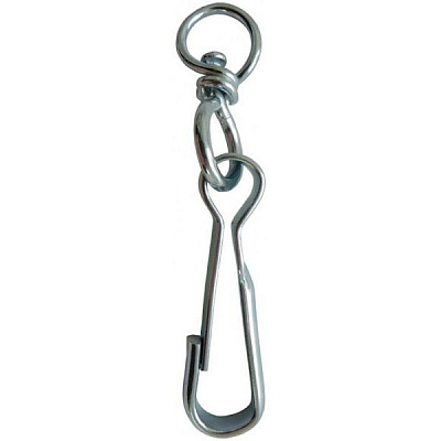 Карабин пружинный с вертлюгом 100 мм