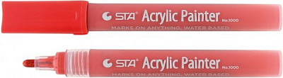 Маркер акриловий STA 1000 2-3 мм STA1000-R108 насичений Scarlet Red
