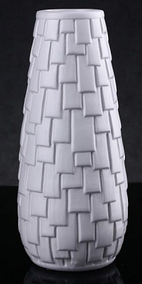 Ваза керамическая Roof 11,2х25 см, белая