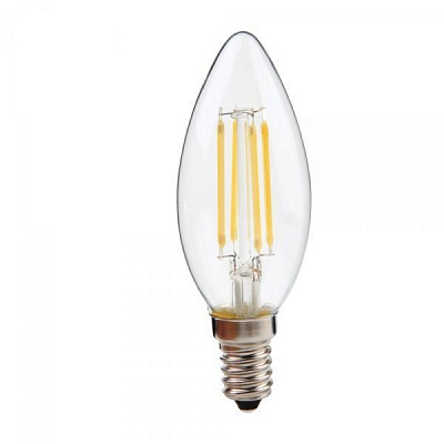 Лампа світлодіодна LightMaster FIL Deco C37 6,5 Вт E14 2700 К 230 В прозора LB-658