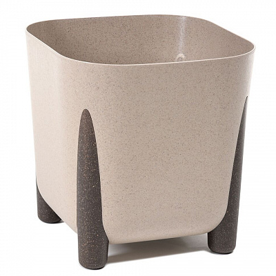 Вазон пластик FRIDA 29х29х28,7 см квадратный латте 16 л Lamela (9852673)