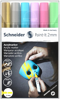 Маркер акриловый Schneider Paint-it 310 2 мм Wallet Set2 S120196 разноцветный 