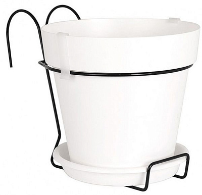 Горшок пластиковый Artevasi Capri круглый 4л белый 