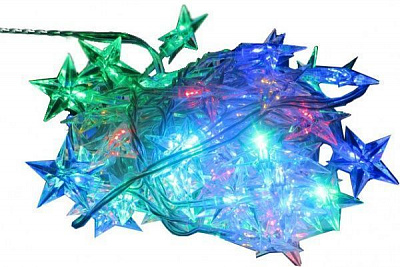 Электрогирлянда внутренняя встроенный светодиод (LED) 48 ламп 1,8м Звезды 050550