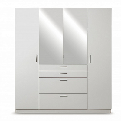 Шкаф Embawood Гамбург 1810х1970х540 ДСП лак белый 