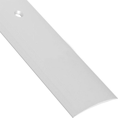 Порожек алюминиевый анодированный Braz Line гладкий с отверстиями 40x900 мм серебро