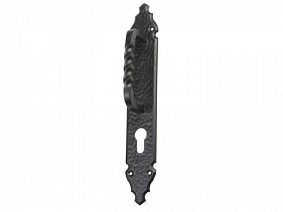 Ручка-скоба Amig на планці модель 105 під циліндр PZ матовий чорний