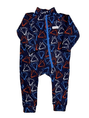 Человечек для мальчика JOIKS Треугольники р.68–74 синий 
