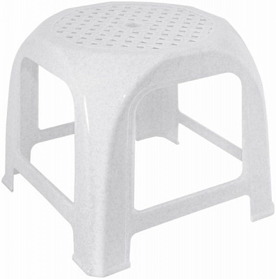 Табурет пластиковый Алеана Малятко 27x32x32 см белый  