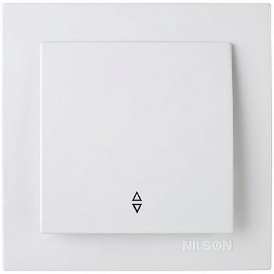 Вимикач прохідний одноклавішний Nilson Touran без підсвітки 10 А 230В IP20 білий 24111007