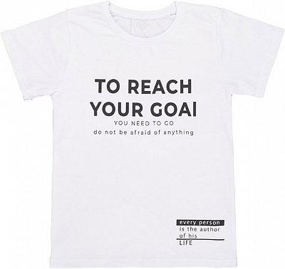 Футболка унисекс Фламинго 864-417 р.128 белый 