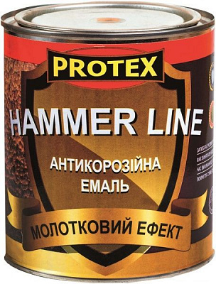 Эмаль Protex антикоррозийная молотковая Hammer Line медный глянец 0,7л 0,75кг