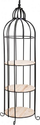 Клетка декоративная с полочками 30х30х135 см 