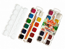 Фарби акварельні 3 в 1 з кришкою-палітрою 12 шт. RUDIX