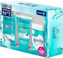 Косметичний набір для жінок Novita міцелярна вода + гель для вмивання + ватні диски