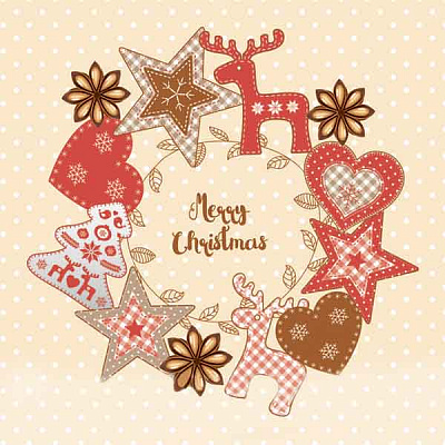 Салфетки La Fleur Фетровый декор 33x33 см 20 шт