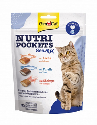 Ласощі GimCat Nutri Pockets Морський мікс, 150 г
