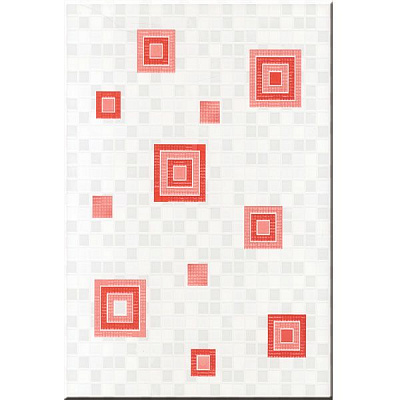 Декор Карпатская керамика Квадро Квадрат красный 250x333 мм