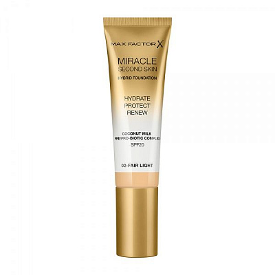 Тональная основа Max Factor Miracle Second Skin 02 Fair Light 30 мл